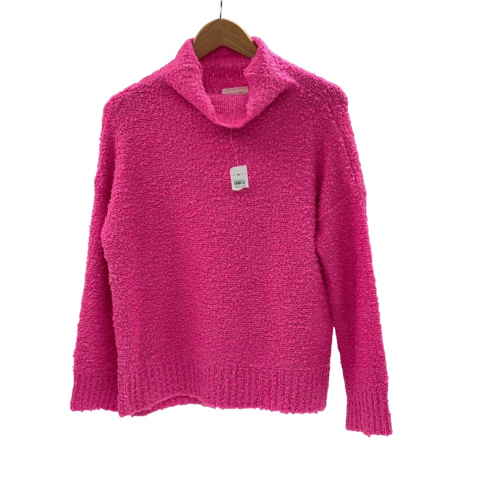 Lou & Grey Sweater Cowl Neck Women Size XS Alpaca Wool Blend Pink Pullover New‎